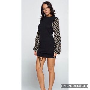 SALE! So Cute! Black Long Sweater w/Layered Sleeves